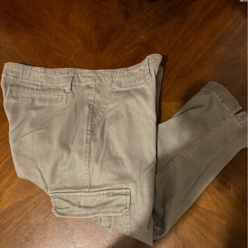 Ladies Size 12 17/21 Exclusive Denim Greenish Gray Capris
